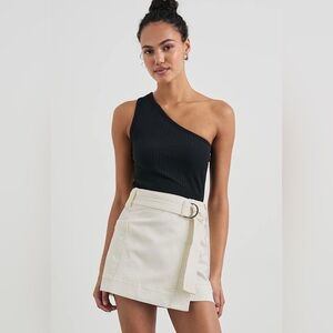RAILS Deanna Skirt- Vintage Ecru Contrast Stitch
